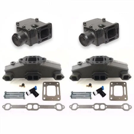 Sierra MerCruiser 5.7 350 / 5.0 305 V8 Exhaust Manifold & 3 inch Riser Kit 18-1953-2 18-1970-2