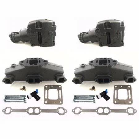 Sierra MerCruiser 5.7 350 / 5.0 305 / 6.2 377 V8 Exhaust Manifold & Riser Kit 18-1953-2 18-1976-2