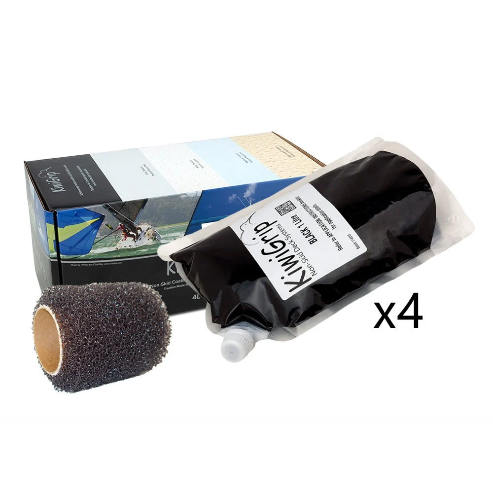 KiwiGrip 4 - 1 Liter Pouches - Black with 4" Roller – Marine Boat Replacement Part