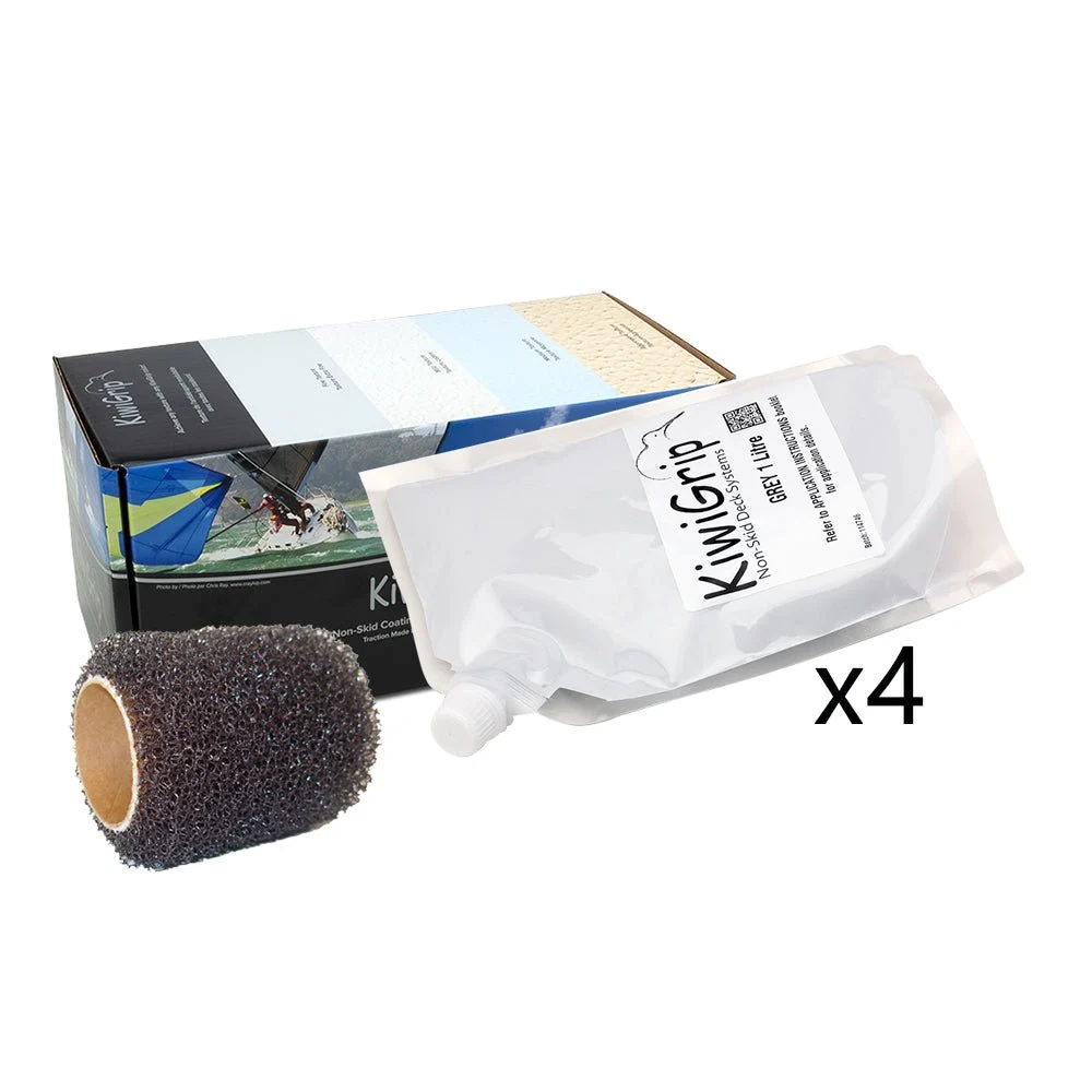 KiwiGrip 4 - 1 Liter Pouches - Grey w/4" Roller – Marine Boat Replacement Part