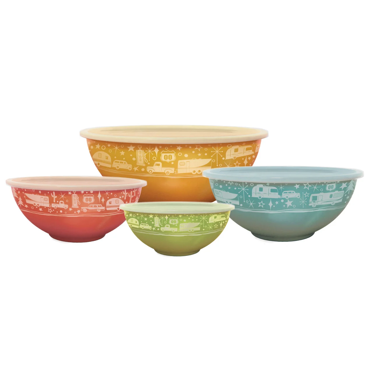 Camp Casual Cc-006 Set Of 4 Nesting Bowls With Lids - CC-006