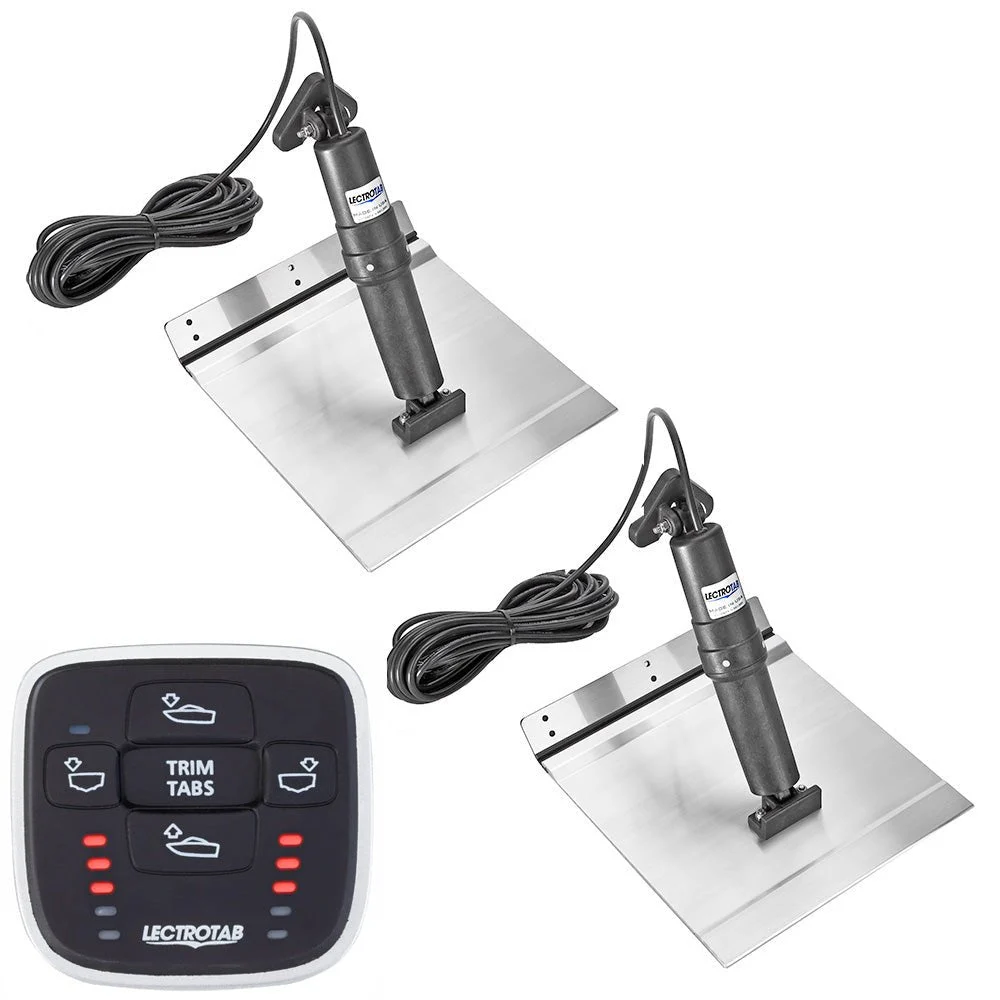 Lectrotab XKA Aluminum Alloy Trim Tab Kit w/MLC-1 Control - 9 x 9 – Marine Boat Replacement Part