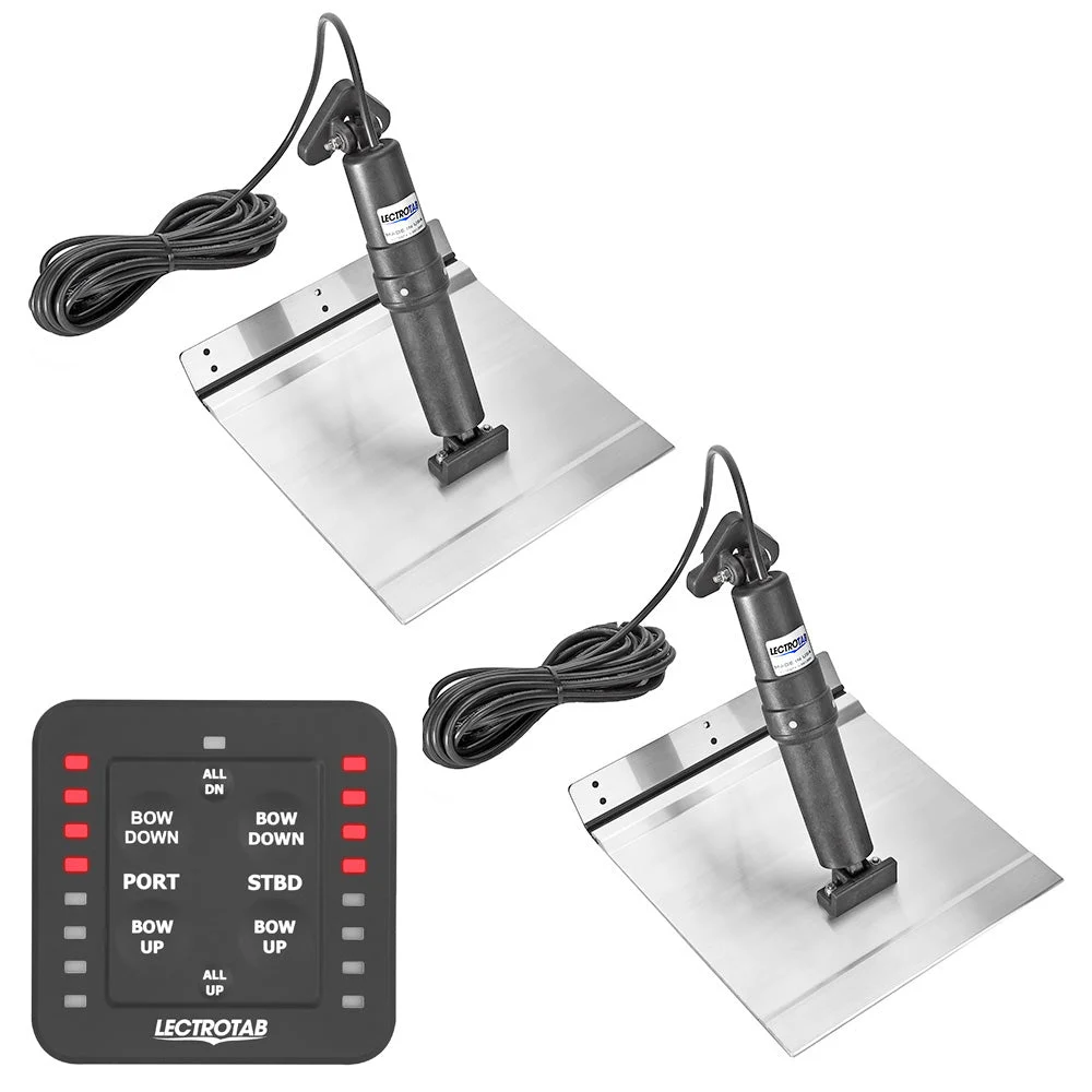 Lectrotab XKA Aluminum Alloy Trim Tab Kit w/One-Touch Control - 9 x 9 – Marine Boat Replacement Part