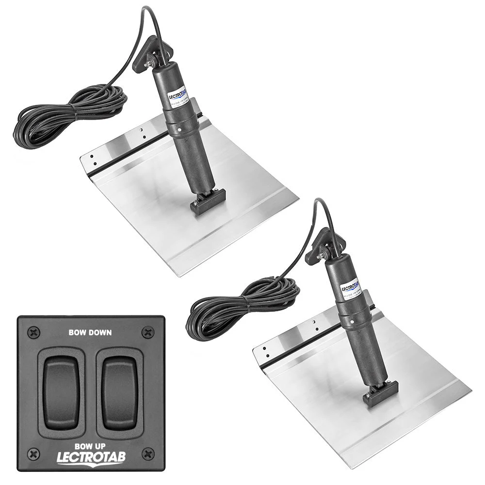 Lectrotab XKA Aluminum Alloy Trim Tab Kit w/Rocker Switch - 9 x 24 – Marine Boat Replacement Part