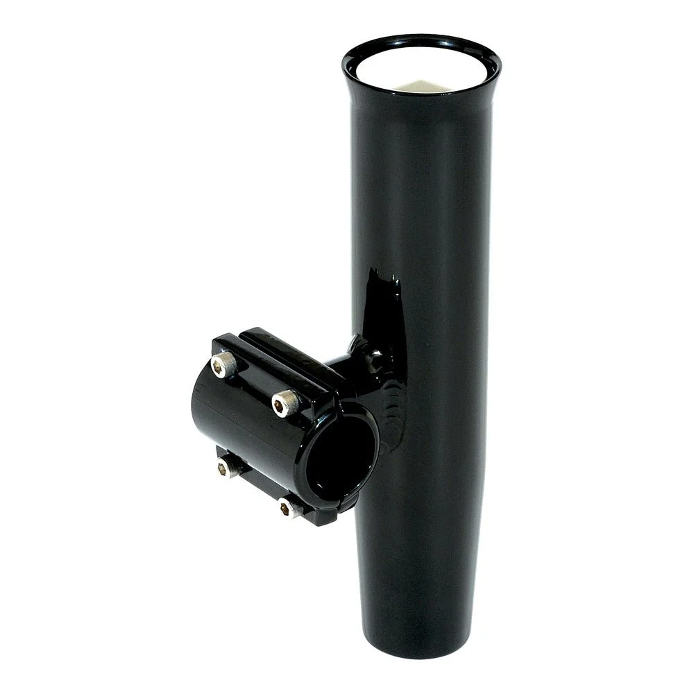 Lee's Tackle Lee's Clamp-On Rod Holder - Black Aluminum - Horizontal Mount - Fits 1.660" O.D. Pipe – Marine Boat Replacement Part