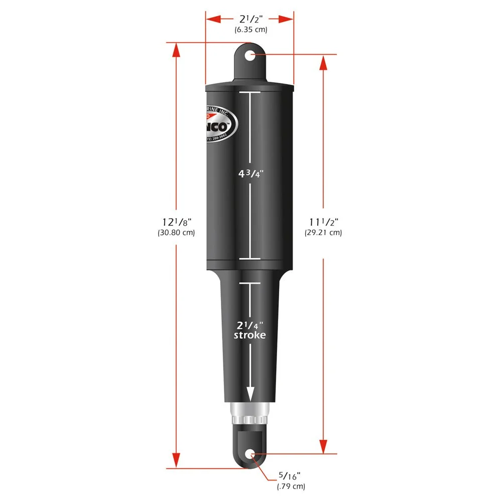 Lenco Marine 101 Standard Actuator - 24V - 2-1/4" Stroke