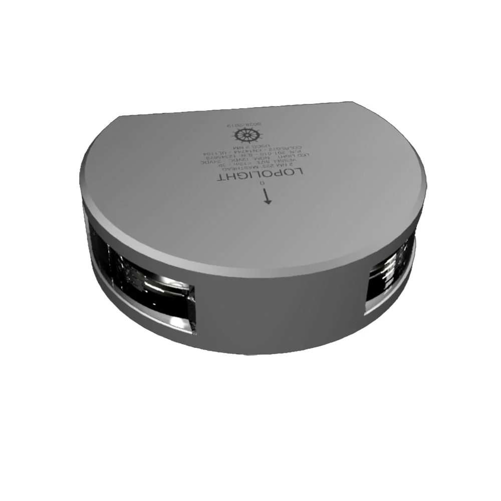 Lopolight 225° Masthead Light - Single - Silver Housing - Vertical Mount – Marine Boat Replacement Part