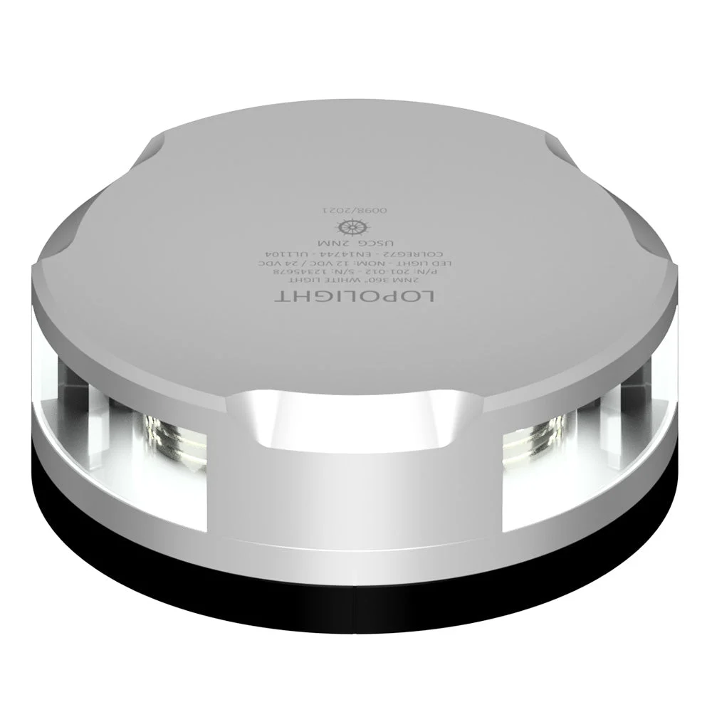 Lopolight 360-Degree Anchor Light - 2NM - Silver Housing w/FB Base – Marine Electrical Replacement Part