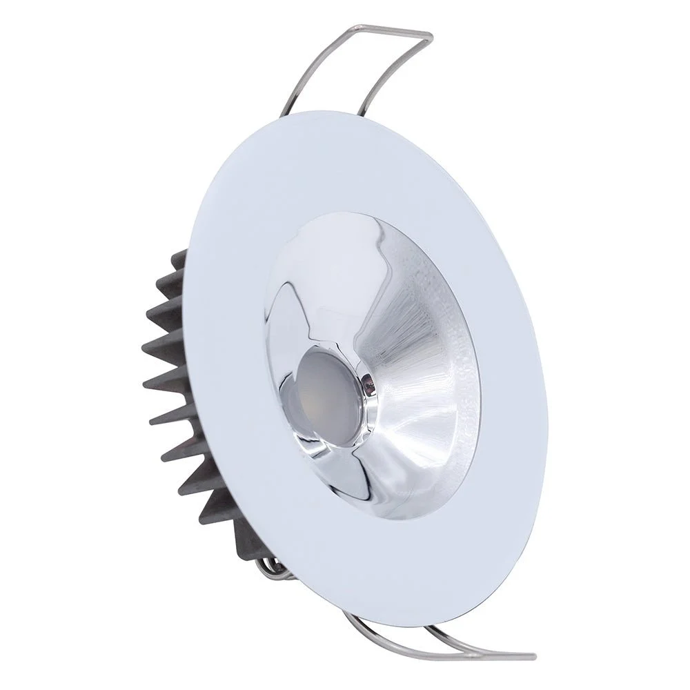 Lumitec Illusion Flush Mount LED Down Light - Spectrum RGBW - Cool White - White Housing - Chrome Refle – Marine Boat Replacement Part