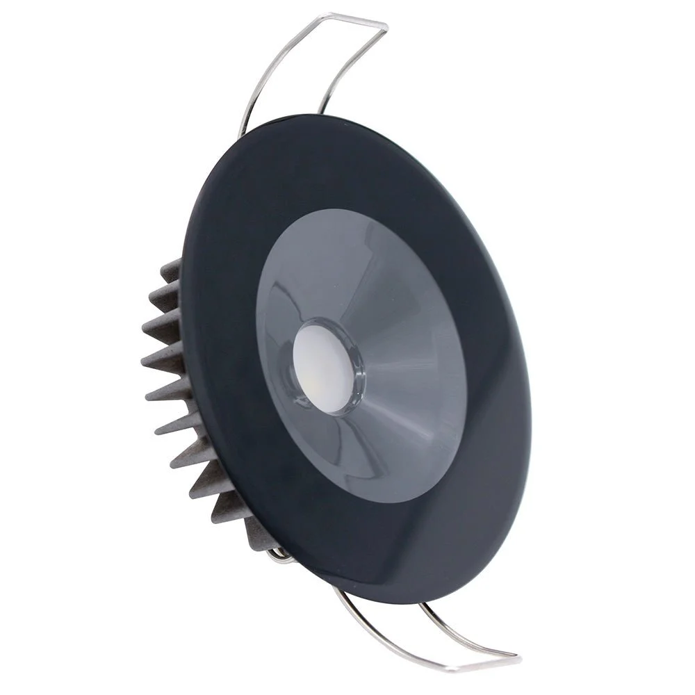 Lumitec Illusion Flush Mount LED Down Light - Spectrum RGBW - Warm White - Black Housing – Marine Boat Replacement Part