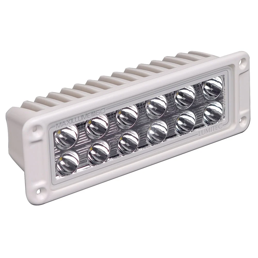 Lumitec Maxillumeh60 - Flush Mount Flood Light - White Housing - White Dimming – Marine Boat Replacement Part