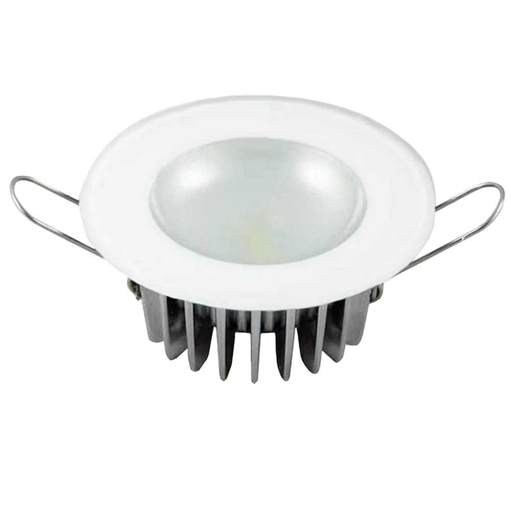 Lumitec Mirage - Flush Mount Down Light - Glass Finish/No Bezel - 4-Color Red/Blue/Purple Non Dimming w – Marine Boat Replacement Part
