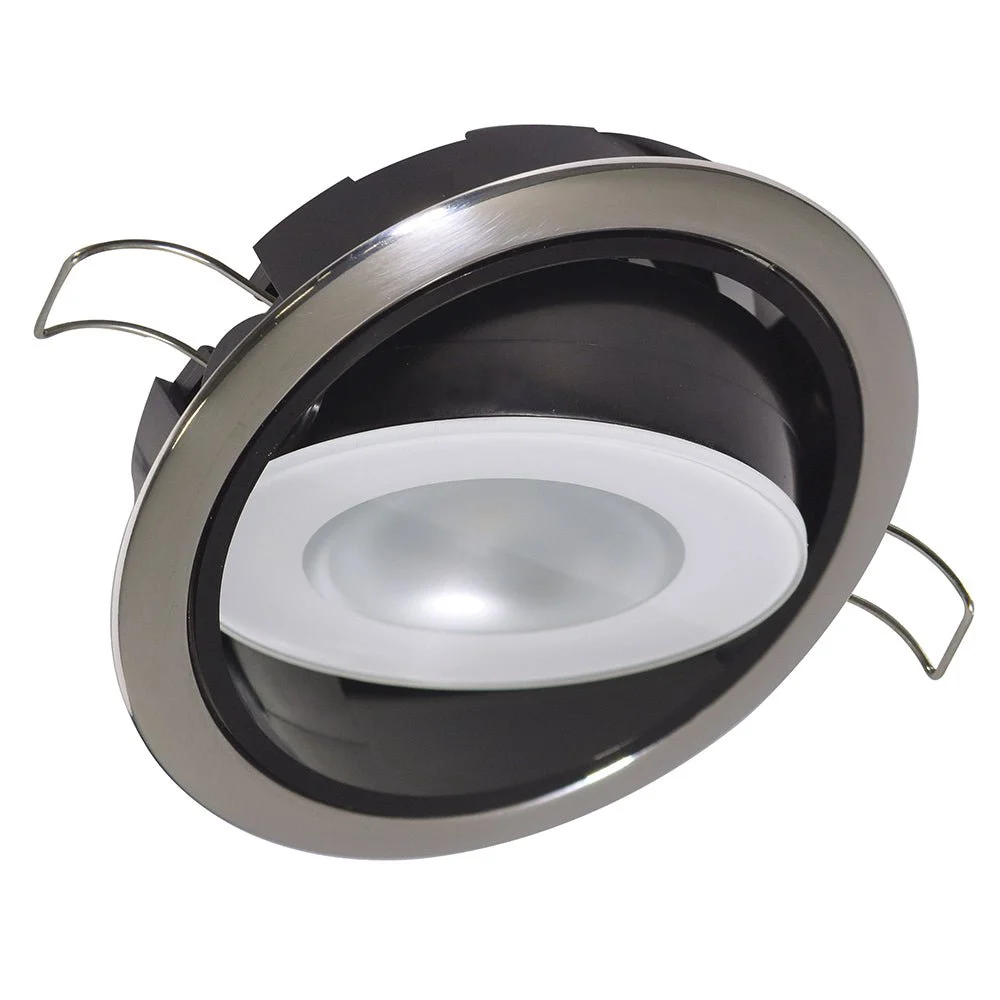 Lumitec Mirage Positionable Down Light - Spectrum RGBW Dimming - Polished Bezel – Marine Boat Replacement Part