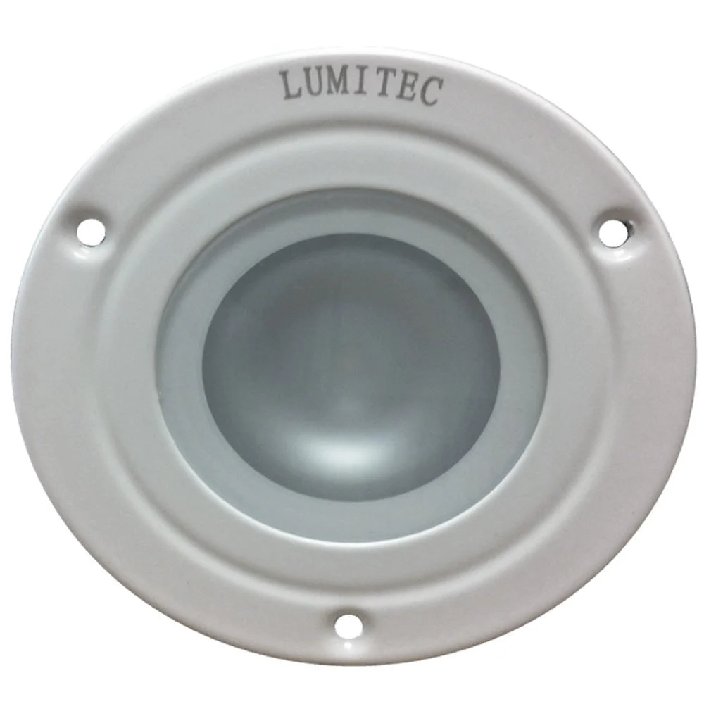 Lumitec Shadow - Flush Mount Down Light - White Finish - 3-Color Red/Blue Non-Dimming w/White Dimming – Marine Boat Replacement Part