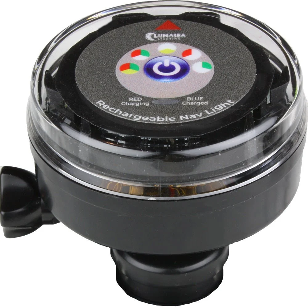 Lunasea Lighting Lunasea Rechargeable Tri-Color Portable Navigation Light (No Mount) - Black – Marine Boat Replacement Part