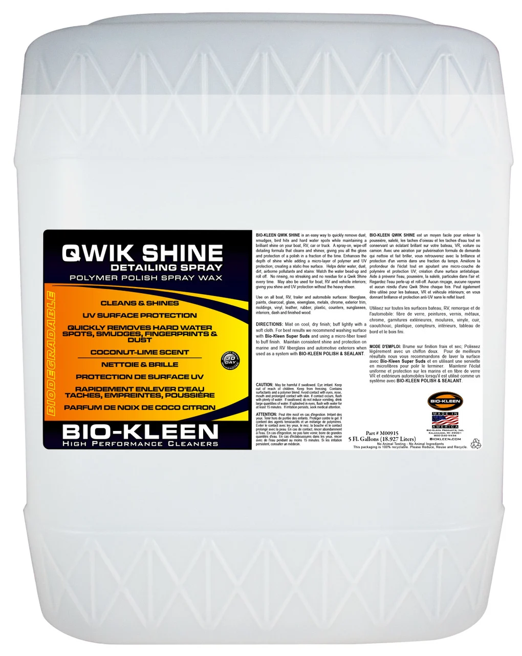 Bio-kleen - Qwik Shine 5 Gallon. (qwik Shine 5gal)