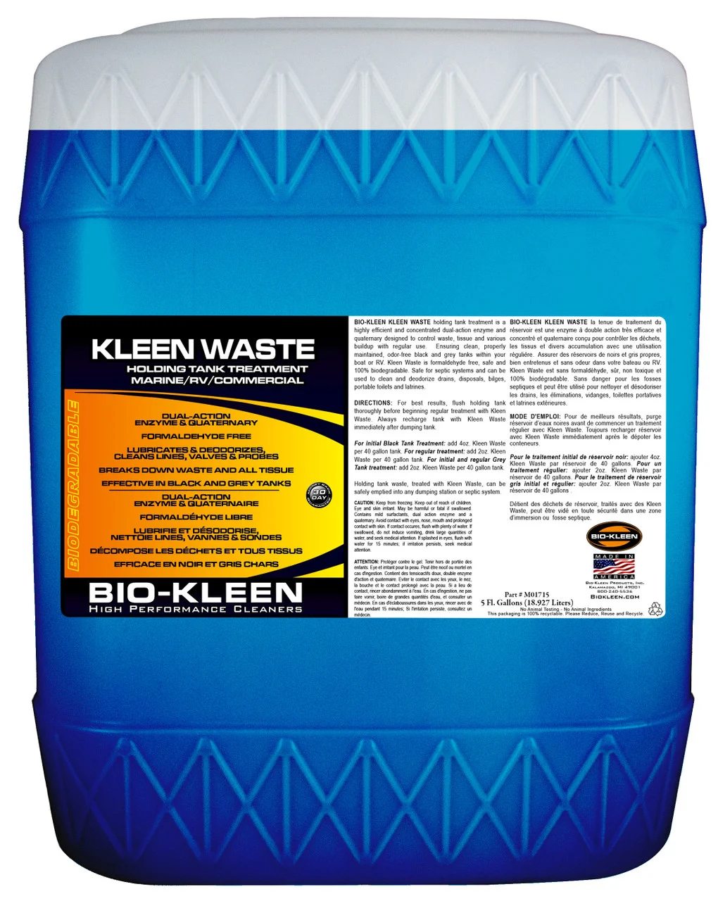 Bio-kleen - Kleen Waste 5 Gallon. (kleen Waste 5gal)