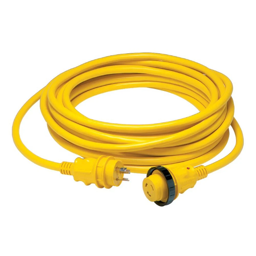 Marinco 30 Amp Power Cord Plus Cordset - 35' - Yellow – Marine Electrical Replacement Part