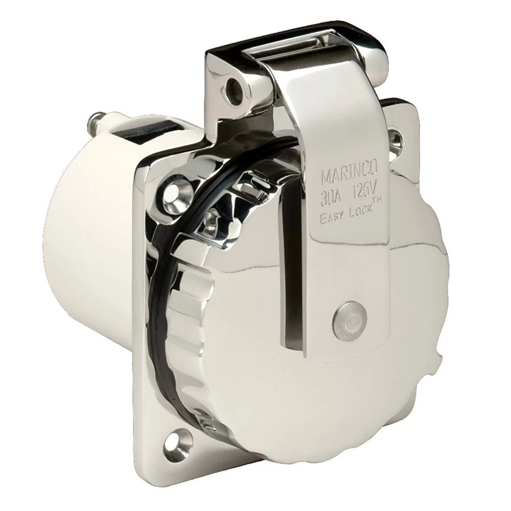 Marinco 303SSEL-B 30A Power Inlet - Stainless Steel - 125V – Marine Boat Replacement Part