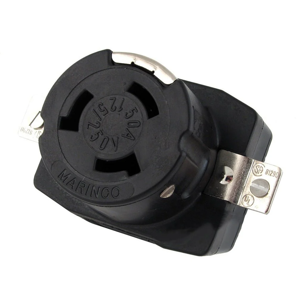 Marinco 6369CR 125/250V 50Amp Wire Dockside Receptacle – Marine Electrical Replacement Part