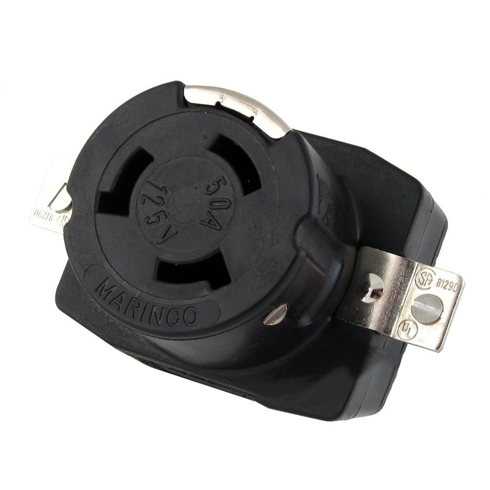 Marinco 6370CR 50Amp/125V Wire Dockside Receptacle – Marine Electrical Replacement Part