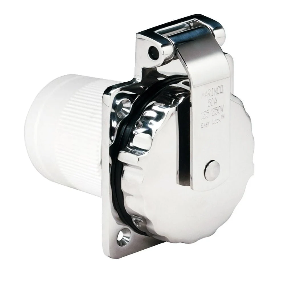 Marinco 6373EL-B 50Amp 125/250V Stainless Steel Inlet – Marine Boat Replacement Part