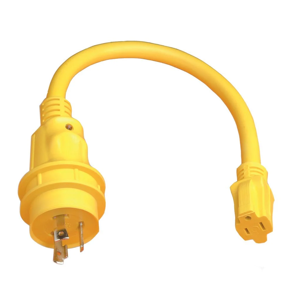 Marinco Pigtail Adapter - 15A Female to 30A Male – Marine Boat Replacement Part