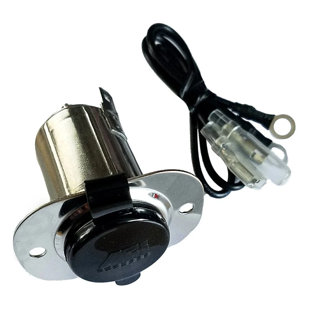 Marinco Stainless Steel 12V Receptacle w/Cap – Marine Electrical Replacement Part