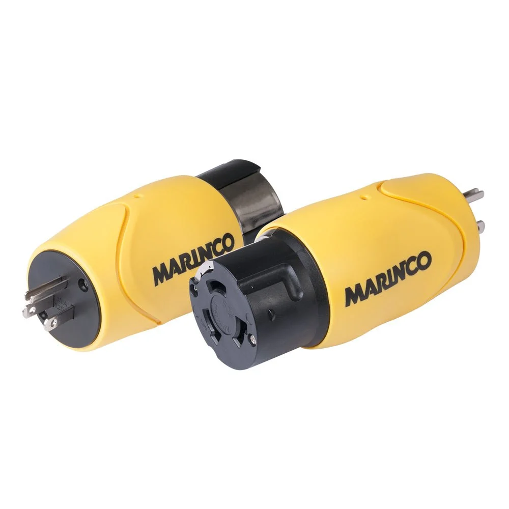 Marinco Straight Adapter - 15A Male Straight Blade to 50A 125/250V Female Locking – Marine Boat Replacement Part