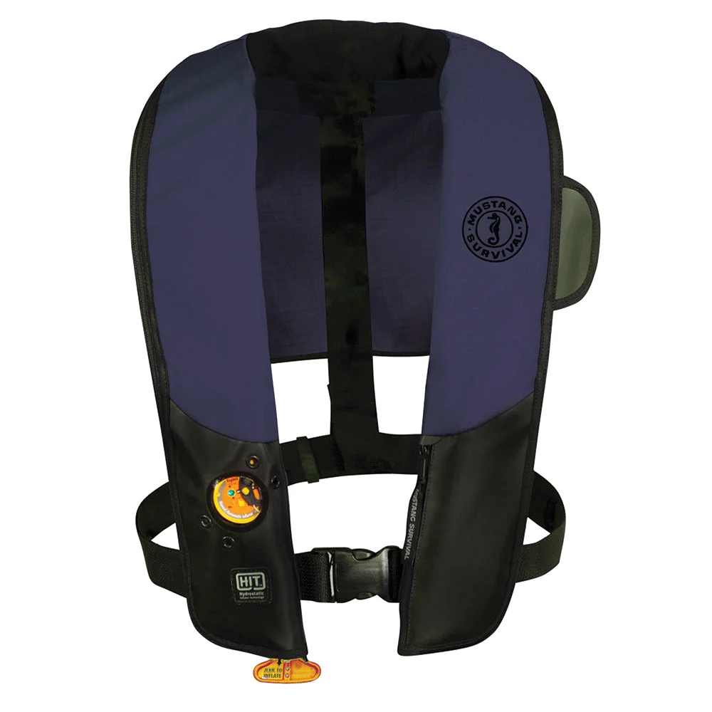 Mustang HIT Automatic Inflatable PFD - Law Enforcement Edition w/Customizable Back Flap - Navy/Black