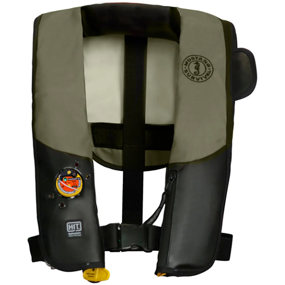 Mustang HIT Inflatable PFD f/Law Enforcement - Automatic - Olive/Black w/Customizable Back Flap