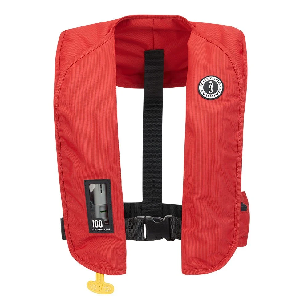Mustang Survival Mustang MIT 100 Convertible Inflatable PFD - Red – Marine Boat Replacement Part