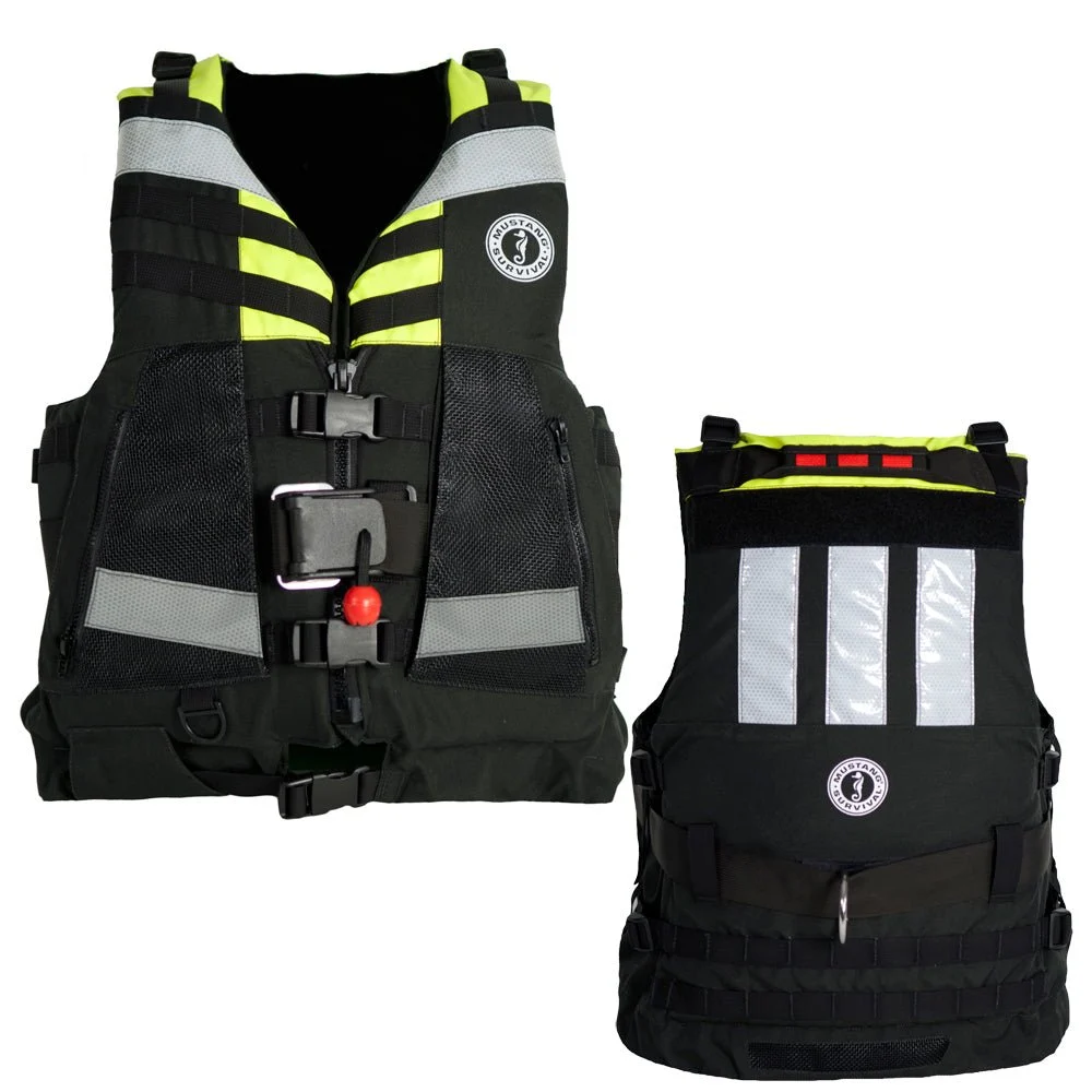 Mustang Survival Mustang Swift Water Rescue Vest - Fluorescent Yellow/Green/Black - Universal – Marine Boat Replacement Part