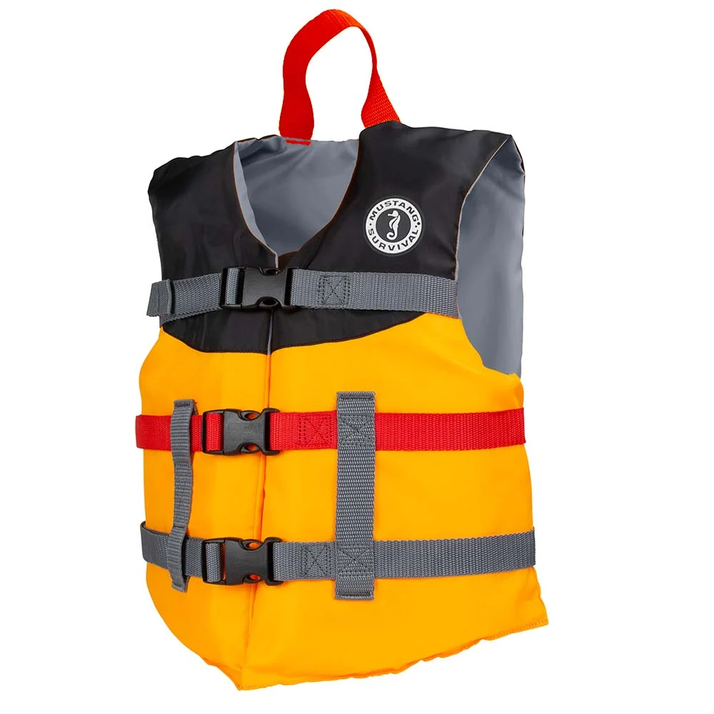 Mustang Survival Mustang Youth Livery Foam Vest - Mango/Black – Marine Boat Replacement Part