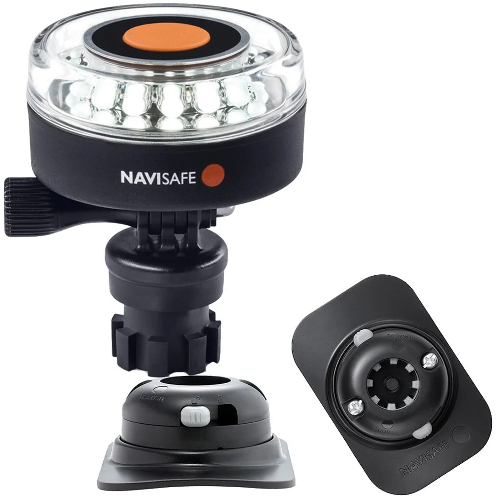 Navisafe Navilight 360° 2NM White w/Navimount Base & RIB Mount - Black – Marine Boat Replacement Part