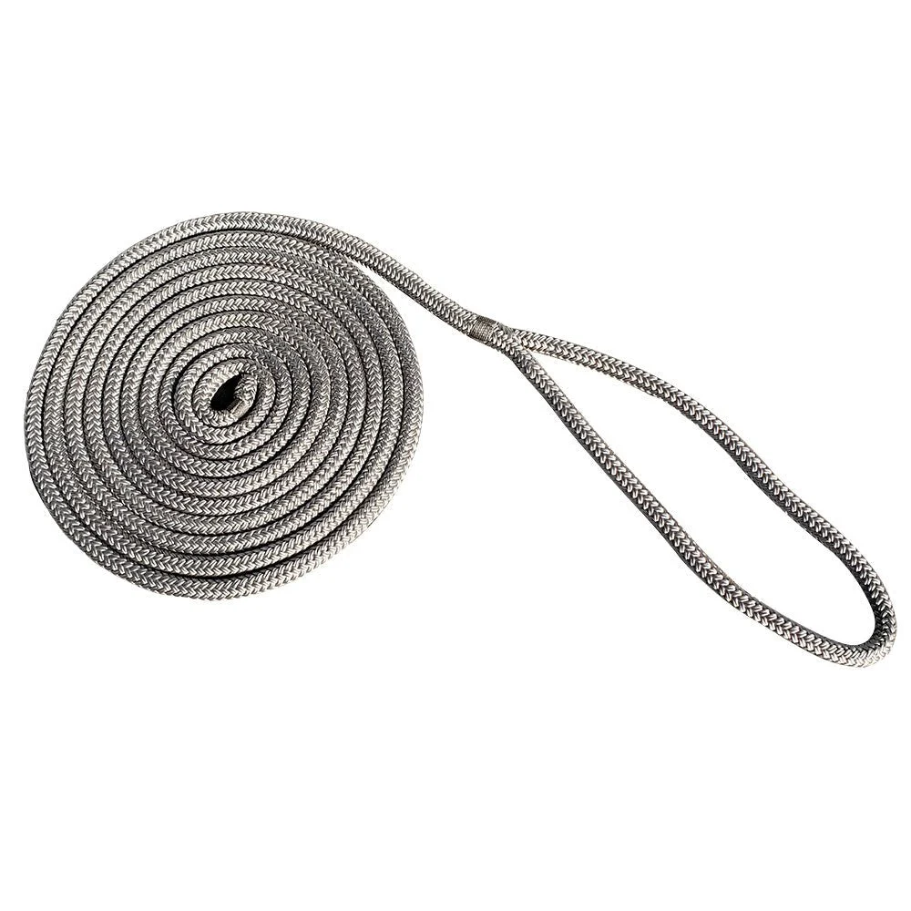 New England Ropes New England Rope 1/2" x 25' Nylon Double Braid Dock Line - Grey – Marine Boat Replacement Part