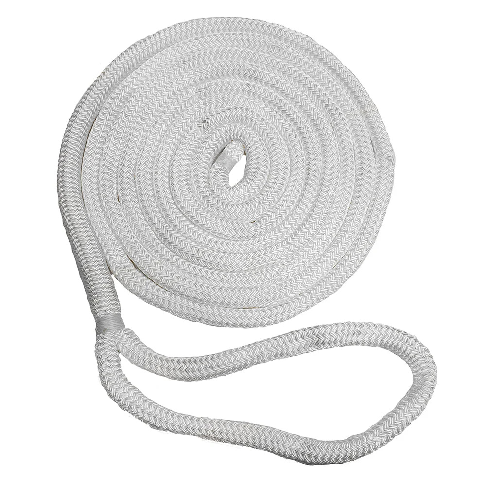 New England Ropes 3/8" Double Braid Dock Line - White - 15' – Marine Boat Replacement Part