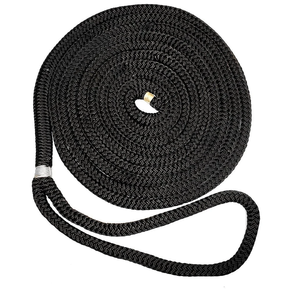 New England Ropes 5/8" Double Braid Dock Line - Black - 50' – Marine Boat Replacement Part