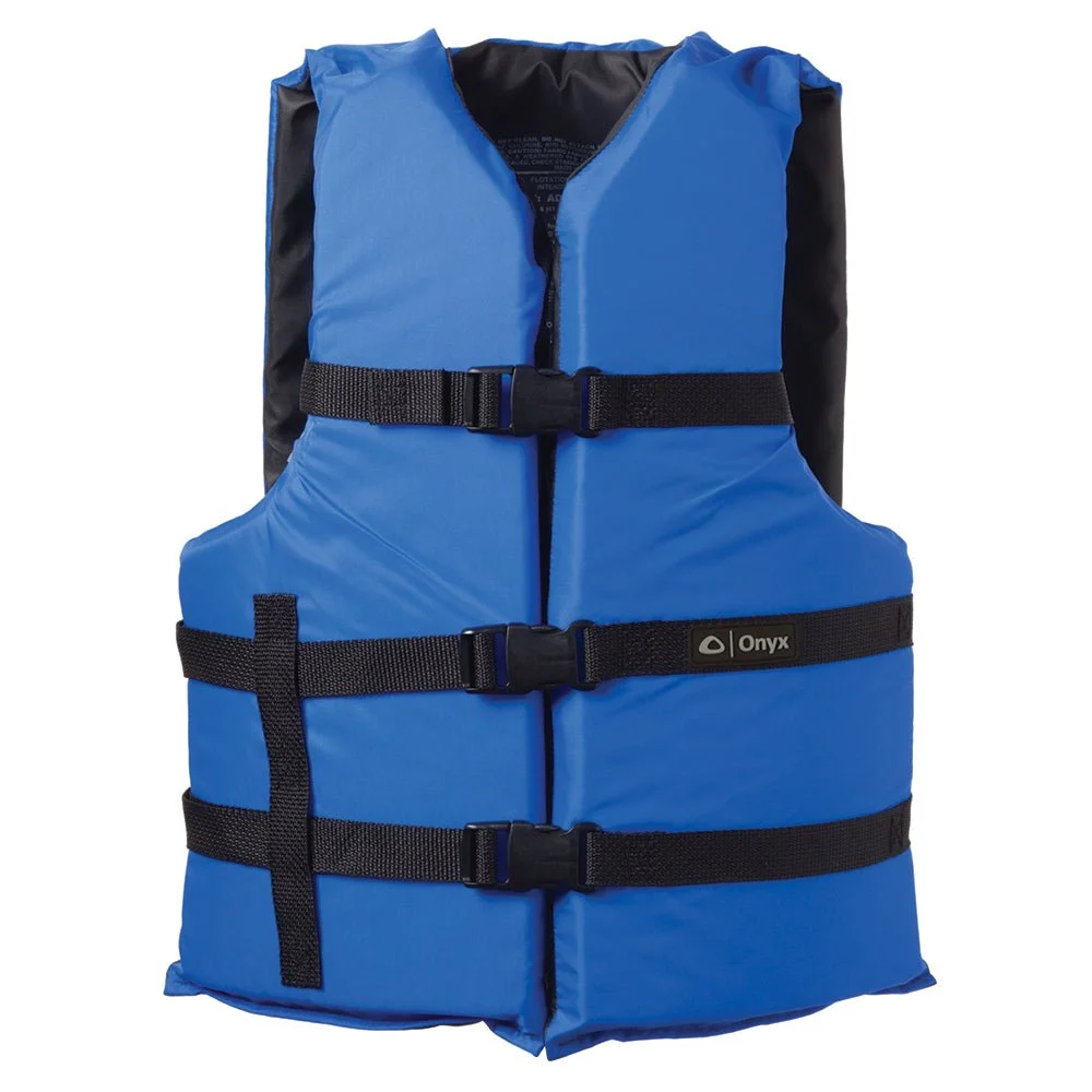 Onyx Outdoor Onyx Nylon General Purpose Life Jacket - Adult Oversize - Blue – Marine Boat Replacement Part