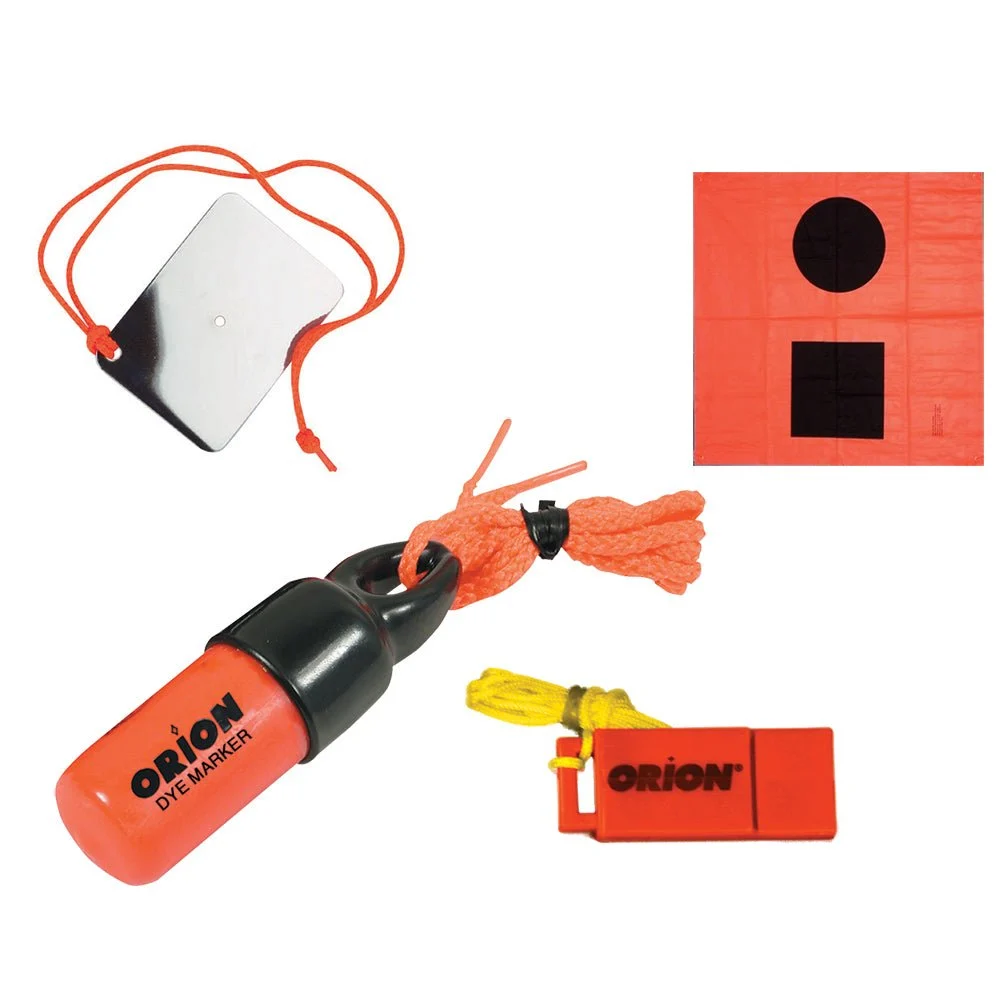 Orion Signaling Kit - Flag, Mirror, Dye Marker & Whistle – Marine Boat Replacement Part