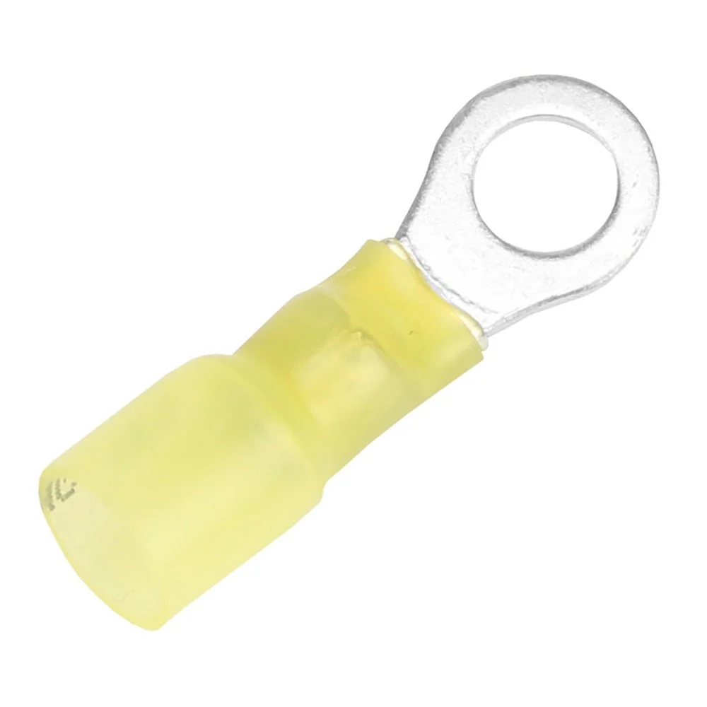 Pacer 12-10 AWG Heat Shrink Ring Terminal - 1/4" Stud Size - 3 Pack – Marine Electrical Replacement Part