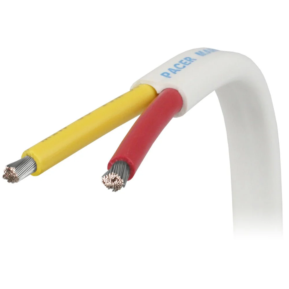 Pacer 12/2 AWG Safety Duplex Cable - Flat Cable - Red/Yellow - 100' – Marine Electrical Replacement Part