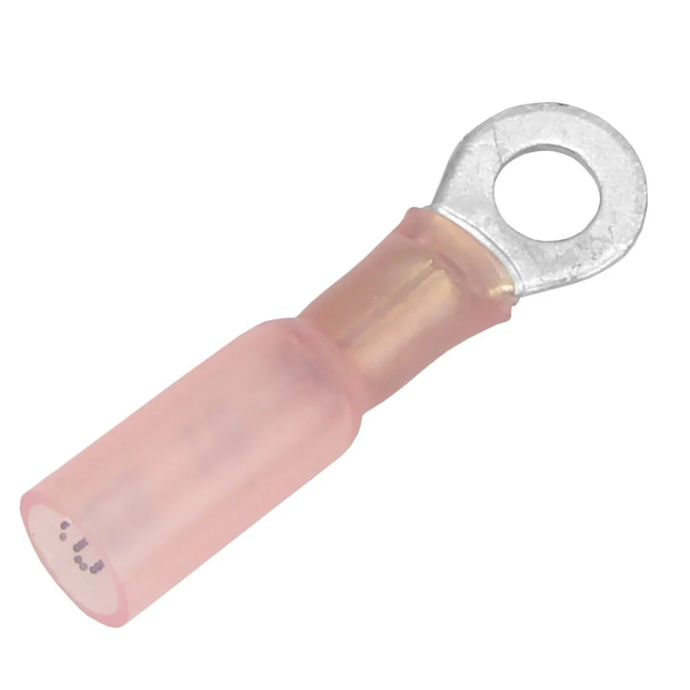 Pacer 22-18 AWG Heat Shrink Ring Terminal - #10 Stud Size - 100 Pack – Marine Electrical Replacement Part