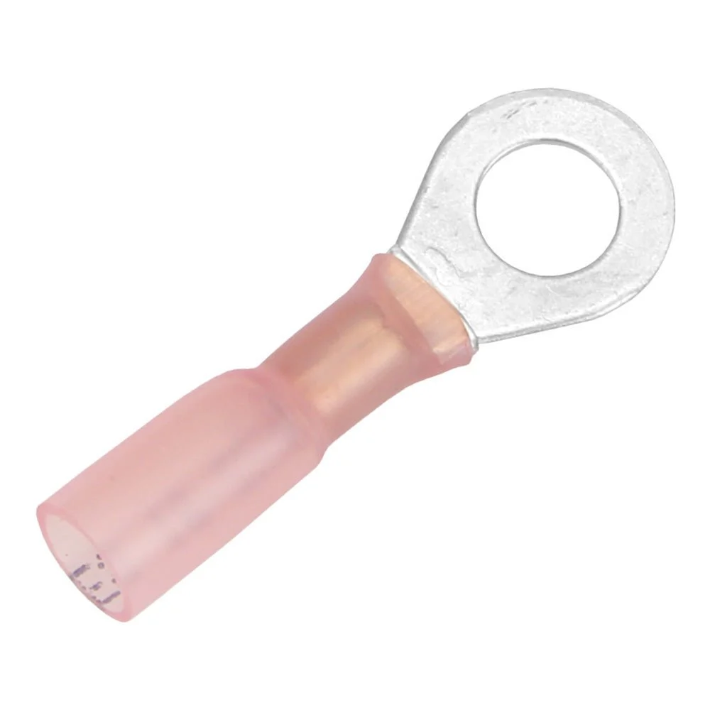 Pacer 22-18 AWG Heat Shrink Ring Terminal - 1/4" Stud Size - 100 Pack – Marine Electrical Replacement Part