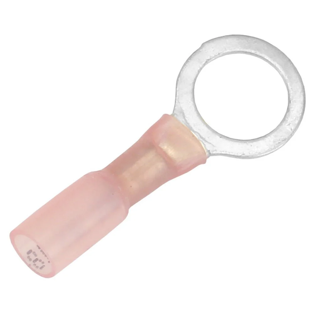 Pacer 22-18 AWG Heat Shrink Ring Terminal - 3/8" Stud Size - 25 Pack – Marine Electrical Replacement Part