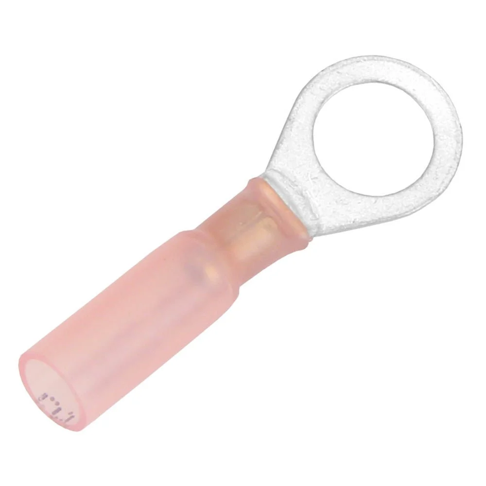 Pacer 22-18 AWG Heat Shrink Ring Terminal - 5/16" Stud Size - 100 Pack – Marine Electrical Replacement Part