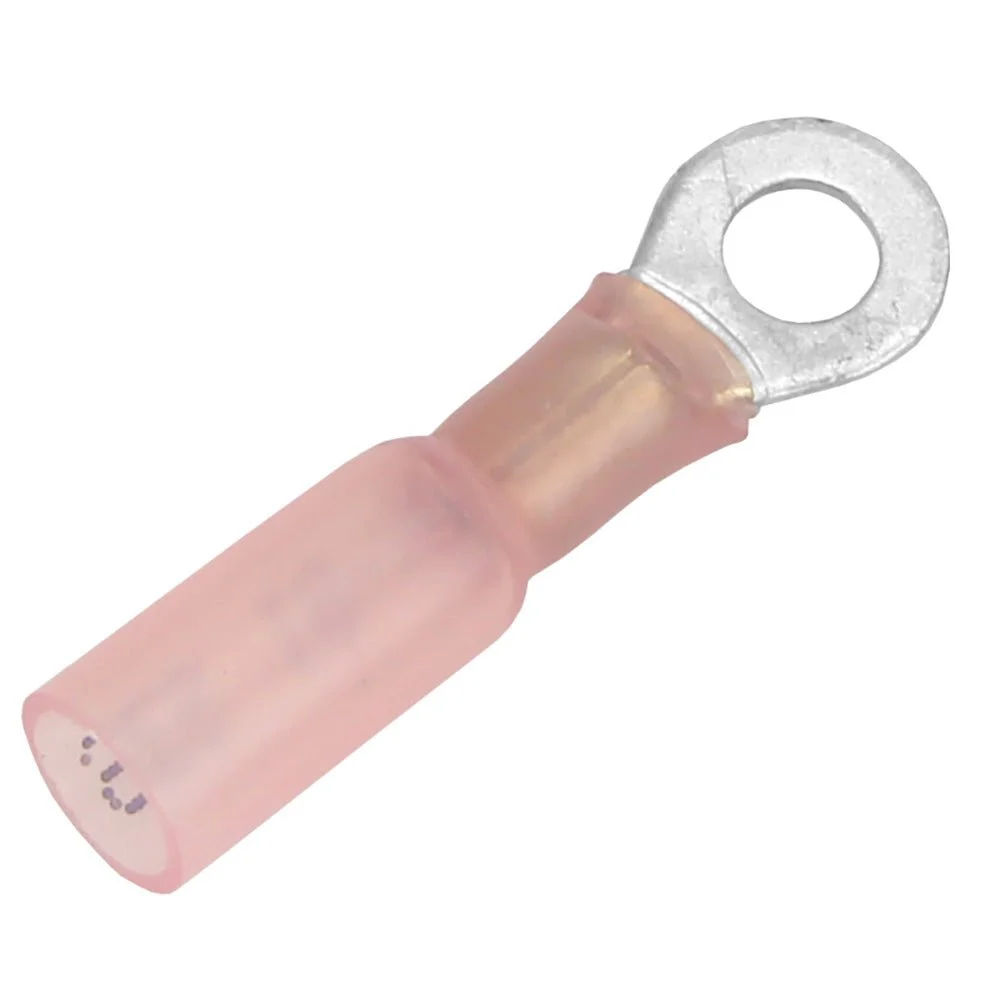 Pacer 22-18 AWG Heat Shrink Ring Terminal - #8 Stud Size - 100 Pack – Marine Electrical Replacement Part