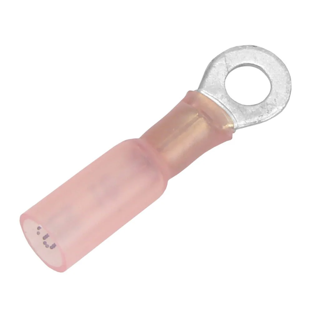 Pacer 22-18 AWG Heat Shrink Ring Terminal - #8 Stud Size - 25 Pack – Marine Electrical Replacement Part