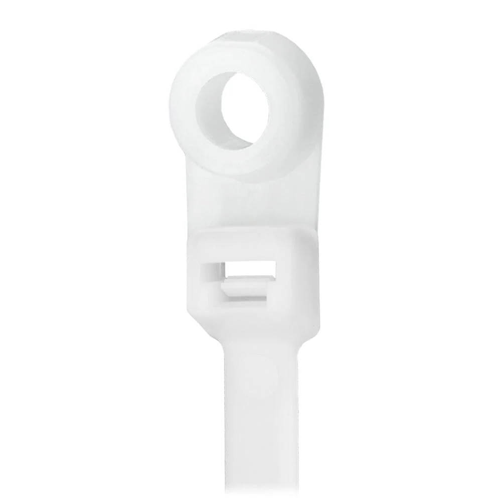 Pacer 8" Cable Tie w/Mounting Ring - Natural Color - 50lb Tensile Strength - 2" Bundle Diameter - 100 – Marine Electrical Replacement Part