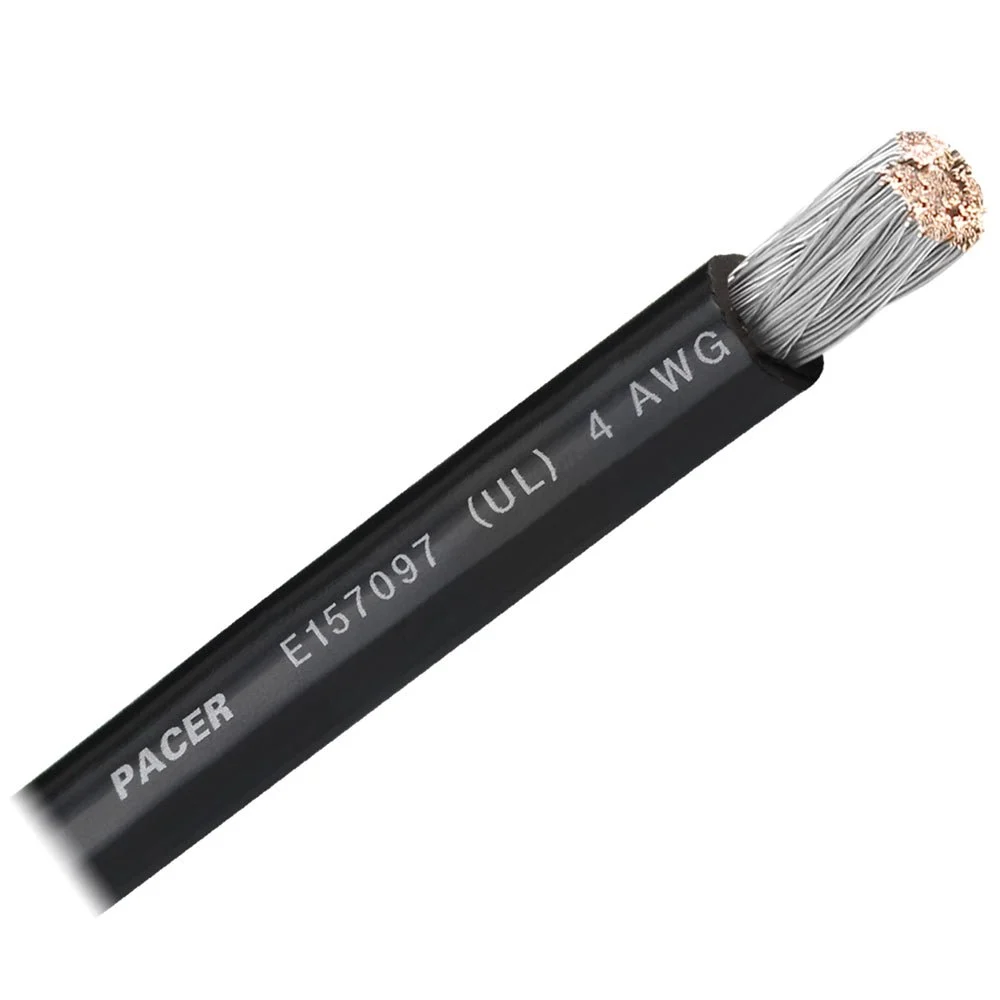 Pacer Black 4 AWG Battery Cable - Sold By The Foot – Marine Electrical Replacement Part